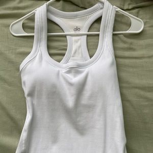 Alo yoga white sports tank